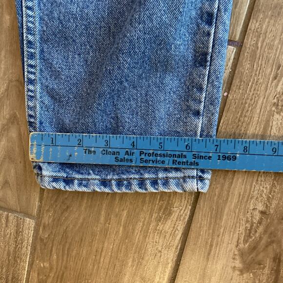 Vintage Levis 551 Jeans Womens 16 Long Blue Denim Blue Relaxed Fit Tapered USA - Picture 6 of 9